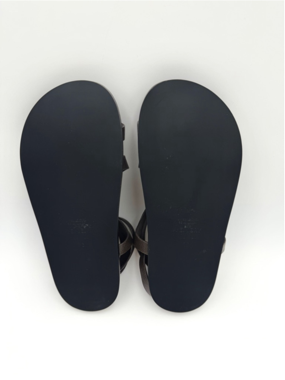 New Womens A.EMERY Jalen Slim Strappy Leather Flat Sandals Hazel Brown 7 7.5 38 - Picture 6 of 9